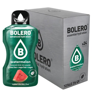 Bolero® 24 Bustine 9 gr, Bevanda Istantanea Solubile, Zero Zuccheri, Watermelon (Anguria)