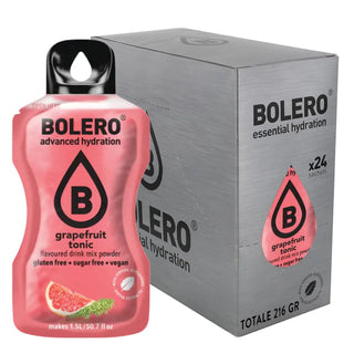 Bolero® 24 Bustine 9 gr, Bevanda Istantanea Solubile, Zero Zuccheri, Grapefruit Tonic (Pompelmo rosa)