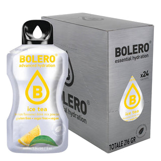 Bolero 24 Bustine 9g , Bevanda Istantanea Solubile, Zero Zuccheri, Vitamina C, Ice Tea Lemon (Tè al Limone)