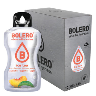 Bolero 24 Bustine 9g , Bevanda Istantanea Solubile, Zero Zuccheri, Vitamina C, Ice Tea Peach (Tè alla Pesca)