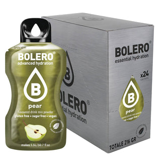 Bolero 24 Bustine 9g , Bevanda Istantanea Solubile, Zero Zuccheri, Vitamina C, Pear (Pera)