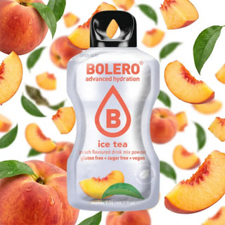 Bolero® 24 Bustine 8 gr, Bevanda Istantanea Solubile, Zero Zuccheri, Ice Tea Peach (Tè alla Pesca)