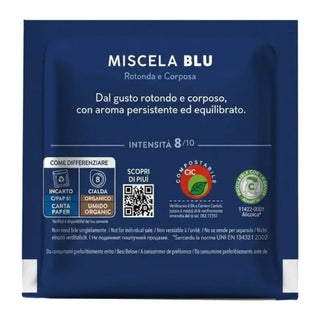 Caffè Borbone 150 Cialde Ese 44 mm Miscela Blu Compostabili, Incarto Riciclabile