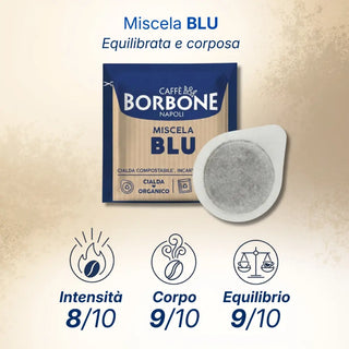 Caffè Borbone 150 Cialde Ese 44 mm Miscela Blu Compostabili, Incarto Riciclabile