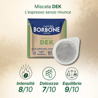 Caffè Borbone 150 Cialde Ese 44 mm Miscela Dek Decaffeinato Compostabili, Incarto Riciclabile