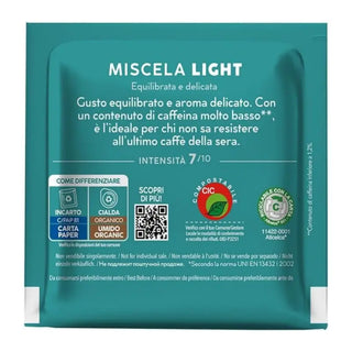 Caffè Borbone 150 Cialde Ese 44 mm Miscela Light 50% Blu, 50% Dek Compostabili, Incarto Riciclabile