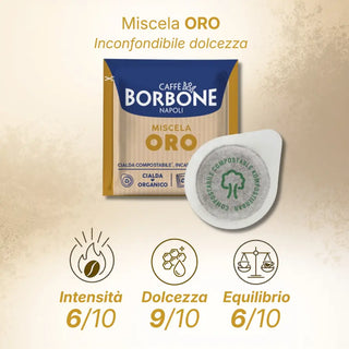 Caffè Borbone 150 Cialde Ese 44 mm Miscela Oro Compostabili, Incarto Riciclabile
