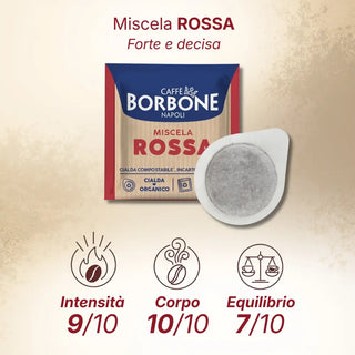 Caffè Borbone 150 Cialde Ese 44 mm Miscela Rossa Compostabili, Incarto Riciclabile