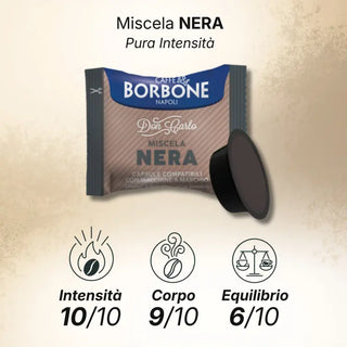 Caffè Borbone 100 Capsule Miscela Nera Don Carlo, Compatibili Lavazza A Modo Mio®