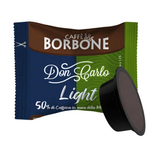 Caffè Borbone 100 Capsule Miscela Light Don Carlo 50% Blu 50% Dek, Compatibili Lavazza A Modo Mio®