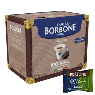 Caffè Borbone 100 Capsule Miscela Light Don Carlo 50% Blu 50% Dek, Compatibili Lavazza A Modo Mio®