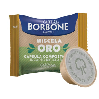 Caffè Borbone 100 Capsule Miscela Oro Don Carlo Compostabili, Compatibili Lavazza A Modo Mio®