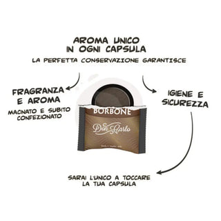 Caffè Borbone 100 Capsule Miscela Nera Don Carlo, Compatibili Lavazza A Modo Mio®