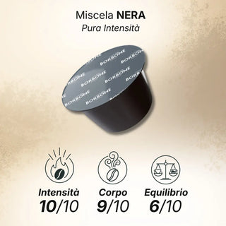 Caffè Borbone 100 capsule (2 confezioni da 50) Miscela Nera, Compatibile Macchine Nescafè® Dolce Gusto®