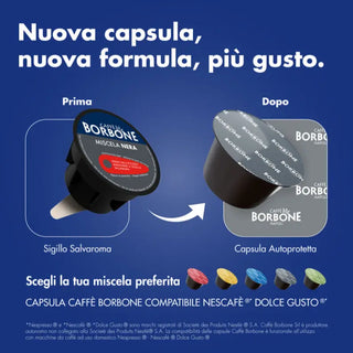 Caffè Borbone 100 capsule (2 confezioni da 50) Miscela Nera, Compatibile Macchine Nescafè® Dolce Gusto®