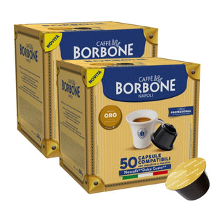 Caffè Borbone 100 capsule (2 confezioni da 50) Miscela Nera, Compatibile Macchine Nescafè® Dolce Gusto®