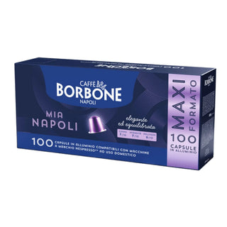 Caffè Borbone 100 Capsule in Alluminio Compatibili Con Macchine Nespresso Miscela Mia Napoli