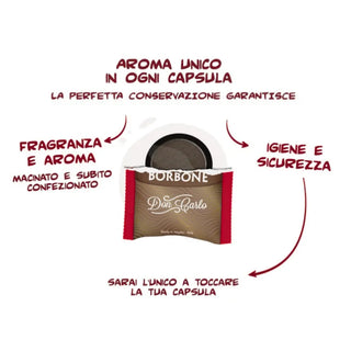 Caffè Borbone 100 Capsule Miscela Rossa Don Carlo, Compatibili Lavazza A Modo Mio®