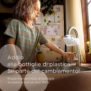 BRITA Filtro Per Sistema On Tap V-MF, Filtro Per Ridurre Cloro, Microplastiche, Batteri e Metalli Pesanti