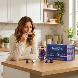 Caffè Borbone 100 Capsule in Alluminio Compatibili Con Macchine Nespresso Miscela Mia Napoli