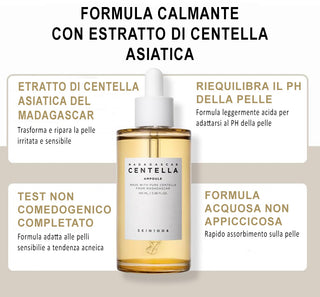 SKIN1004 Centella Asiatica Madagascar 100 Ampoule - Formula Viso Riparatrice per Pelli Sensibili e A Tendenza Acneica, 100 ML