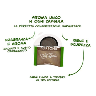 Caffè Borbone 100 Capsule Miscela Dek Decaffeinato Don Carlo, Compatibili Lavazza A Modo Mio®
