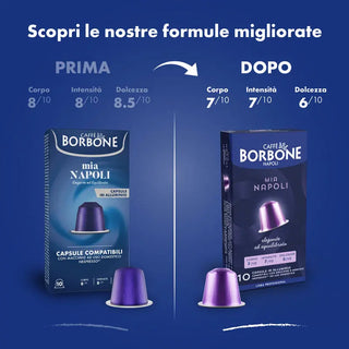 Caffè Borbone 100 Capsule in Alluminio Compatibili Con Macchine Nespresso Miscela Mia Napoli