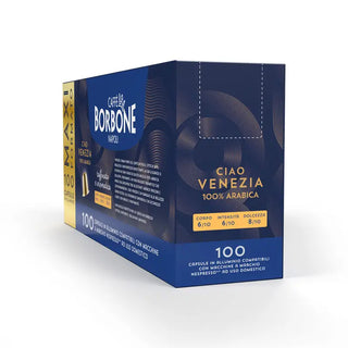 Caffè Borbone 100 Capsule In Alluminio Compatibili Con Macchine Nespresso Miscela Ciao Venezia