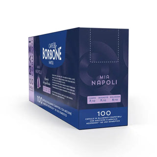 Caffè Borbone 100 Capsule in Alluminio Compatibili Con Macchine Nespresso Miscela Mia Napoli