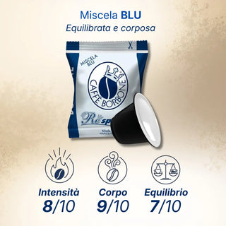 Caffè Borbone Respresso 100 Capsule Miscela Blu Compatibili Nespresso®