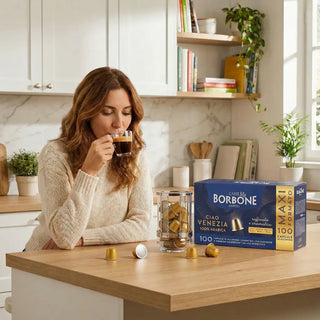 Caffè Borbone 100 Capsule In Alluminio Compatibili Con Macchine Nespresso Miscela Ciao Venezia