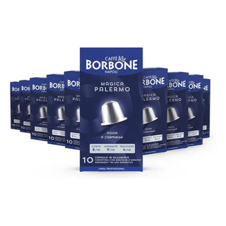 Caffè Borbone 100 Capsule in Alluminio COMPATIBILI con Macchine Nespresso Miscela Magica Palermo