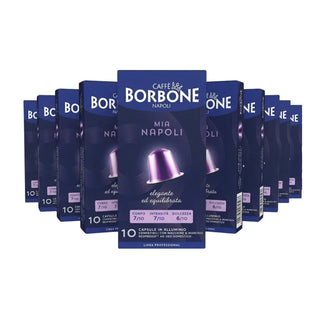 Caffè Borbone 100 Capsule in Alluminio Compatibili Con Macchine Nespresso Miscela Mia Napoli