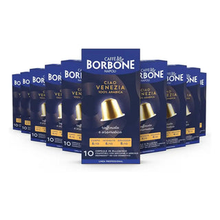 Caffè Borbone 100 Capsule In Alluminio Compatibili Con Macchine Nespresso Miscela Ciao Venezia