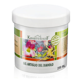 Kräuterhof Gel Con Artiglio del Diavolo ed Estratti di Eucalipto, Mentolo e Canfora. Ideale Per Massaggi, 250 ml