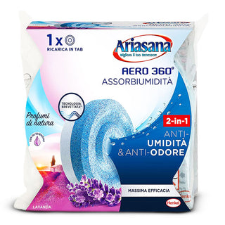 ARIASANA- Assorbiumidita' Aero 360° TAB, Ricarica Alla Lavanda, 450 Grammi