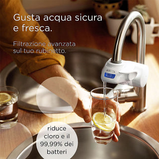 BRITA Filtro Per Sistema On Tap V-MF, Filtro Per Ridurre Cloro, Microplastiche, Batteri e Metalli Pesanti