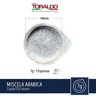 Caffè Toraldo 150 Cialde Ese 44 mm Miscela Arabica Compostabili