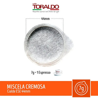 Caffè Toraldo 150 Cialde Ese 44 mm Miscela Cremosa Compostabili