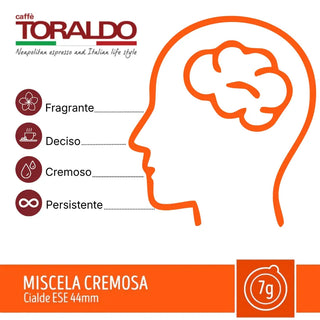 Caffè Toraldo 150 Cialde Ese 44 mm Miscela Cremosa Compostabili