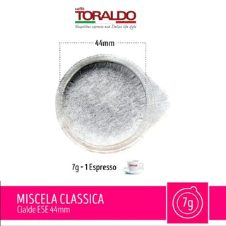 Caffè Toraldo 150 Cialde Ese 44 mm Miscela Classica Compostabili