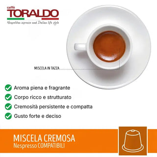 Caffè Toraldo 100 Capsule Miscela Cremosa Compatibili Nespresso®