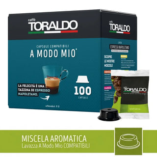 Caffè Toraldo 100 Capsule Miscela Aromatica, Compatibili Lavazza A Modo Mio®