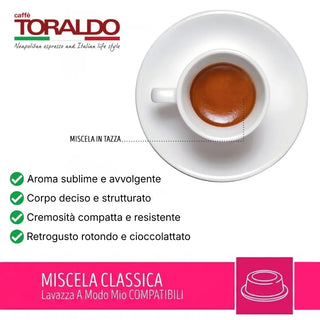 Caffè Toraldo 100 Capsule Miscela Classica, Compatibili Lavazza A Modo Mio®