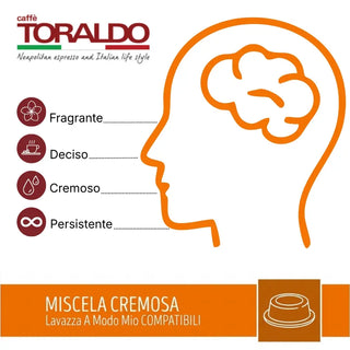 Caffè Toraldo 100 Capsule Miscela Cremosa, Compatibili Lavazza A Modo Mio®