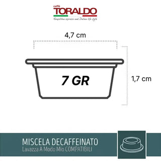 Caffè Toraldo 100 Capsule Miscela Decaffeinato, Compatibili Lavazza A Modo Mio®