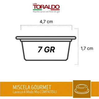 Caffè Toraldo 100 Capsule Miscela Gourmet 100% Arabica, Compatibili Lavazza A Modo Mio®