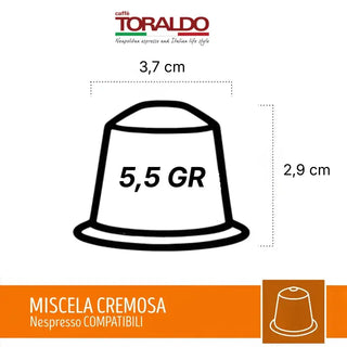 Caffè Toraldo 100 Capsule Miscela Cremosa Compatibili Nespresso®