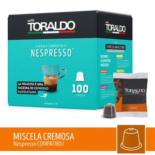 Caffè Toraldo 100 Capsule Miscela Cremosa Compatibili Nespresso®