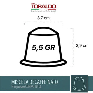 Caffè Toraldo 100 Capsule Miscela Decaffeinato Compatibili Nespresso®
